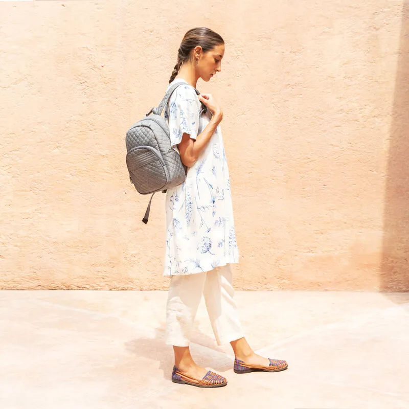 Anti-Theft Boho Backpack-Gray Heather