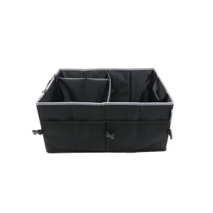 E-Z Travel Double Pocket Trunk Organizer With Mesh Pockets Gray / Black
