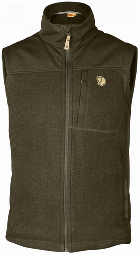 Fjällräven Herren Buck Fleece Unterhemd. Dark Olive. X-Large (Herstellergröße: XL)