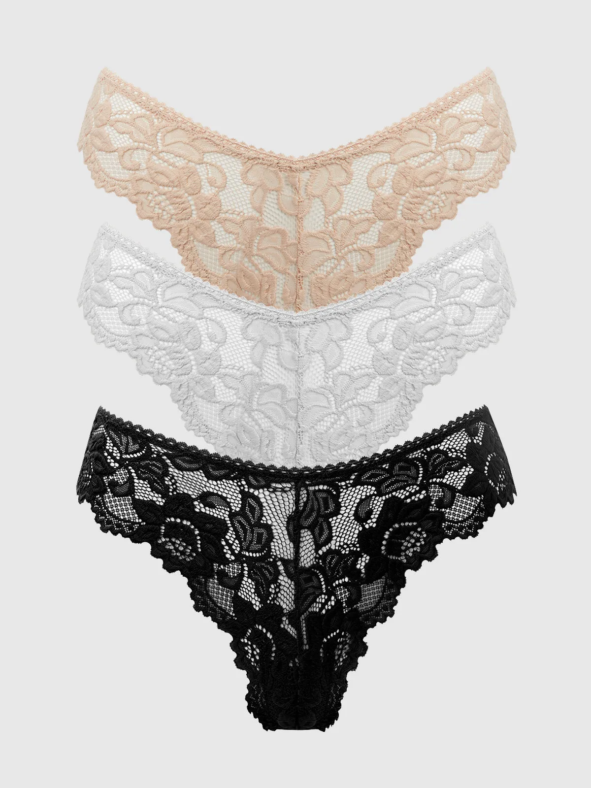 Jessica Lace Tanga 3 Pack