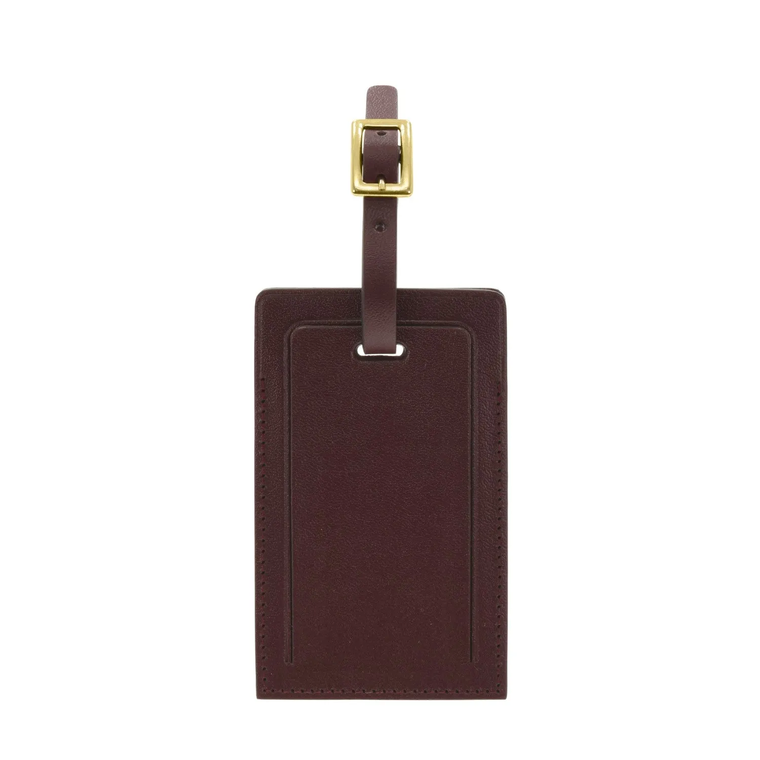 Luggage Tag | Burgundy/Brass