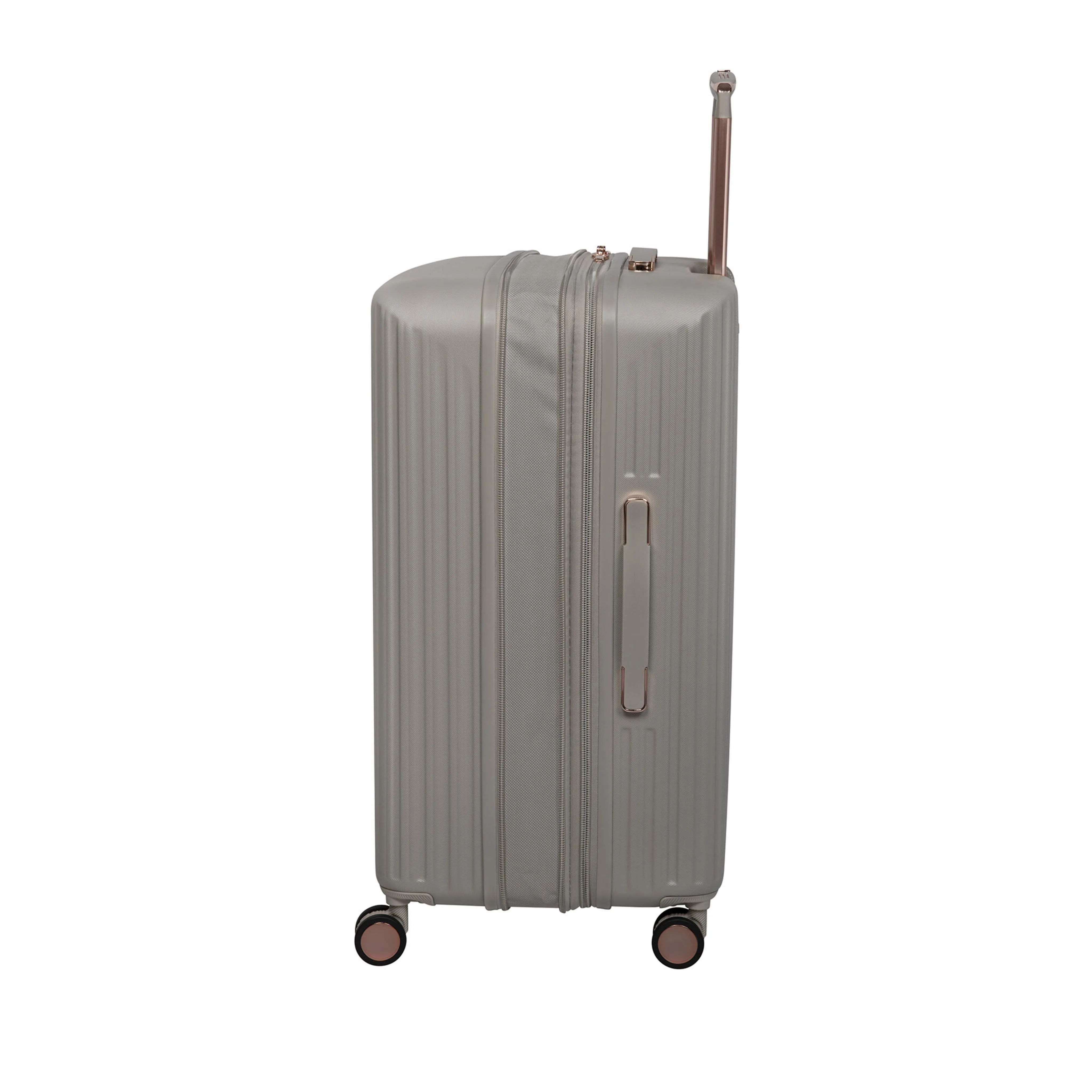 Luxuriant 21" Hardside Carry-On 8 Wheel Expandable Spinner (Pumice Stone)