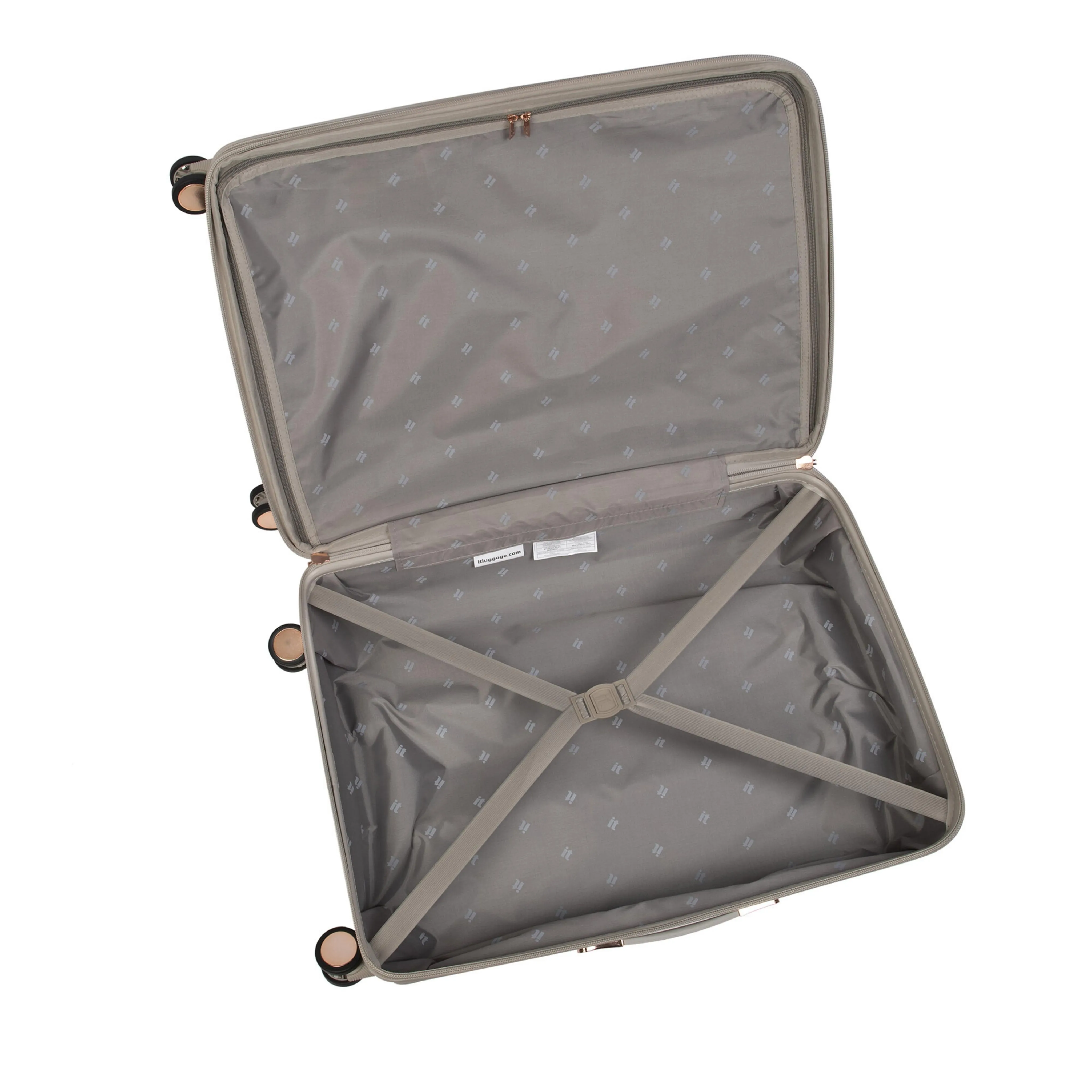Luxuriant 21" Hardside Carry-On 8 Wheel Expandable Spinner (Pumice Stone)