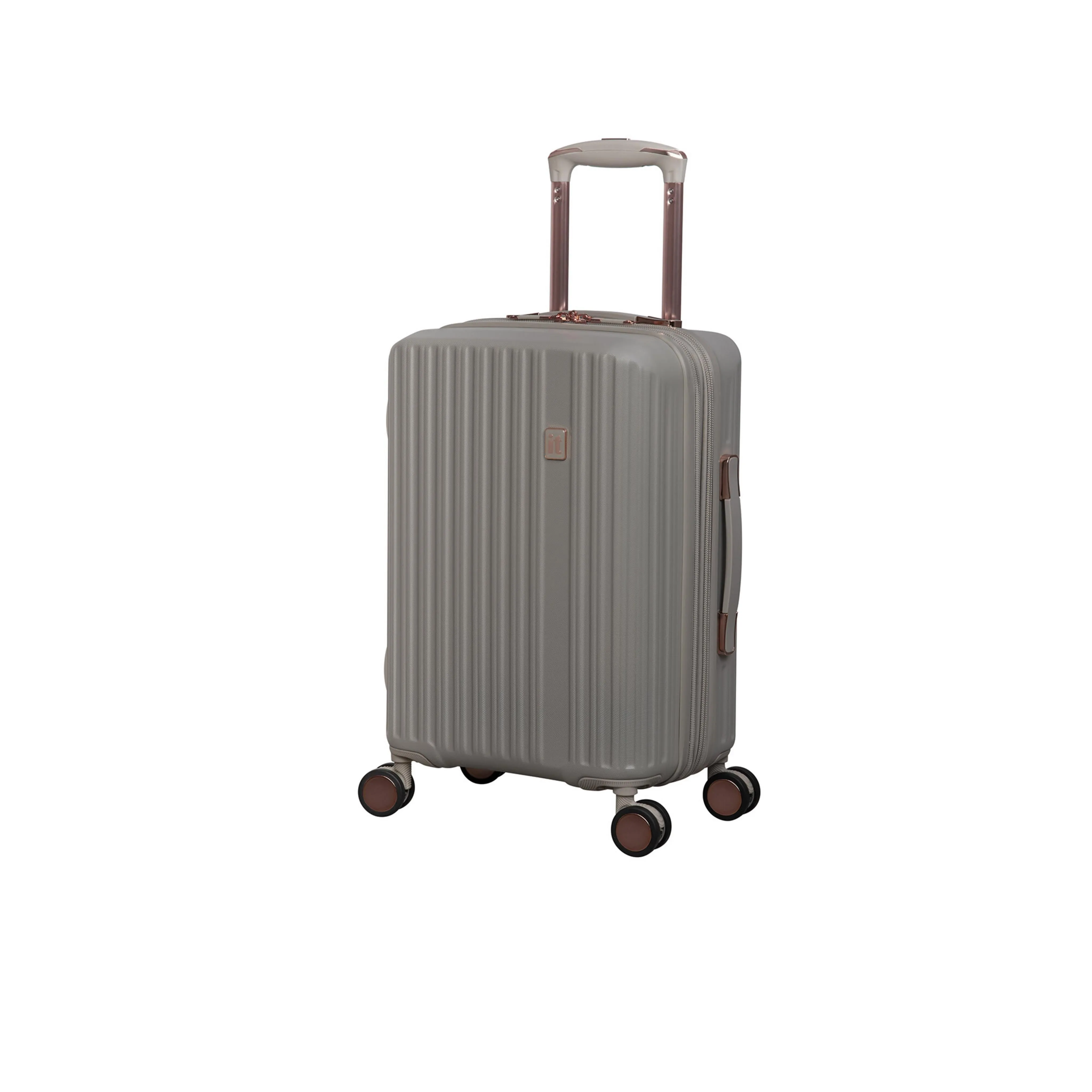 Luxuriant 21" Hardside Carry-On 8 Wheel Expandable Spinner (Pumice Stone)