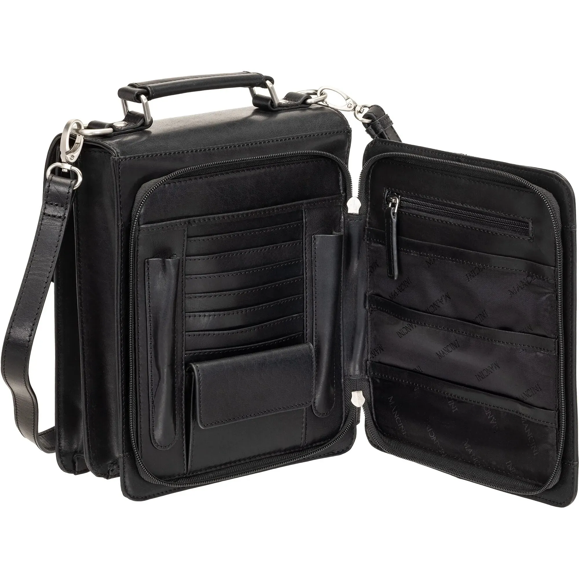 Mancini Buffalo Unisex Bag with Back Organizer