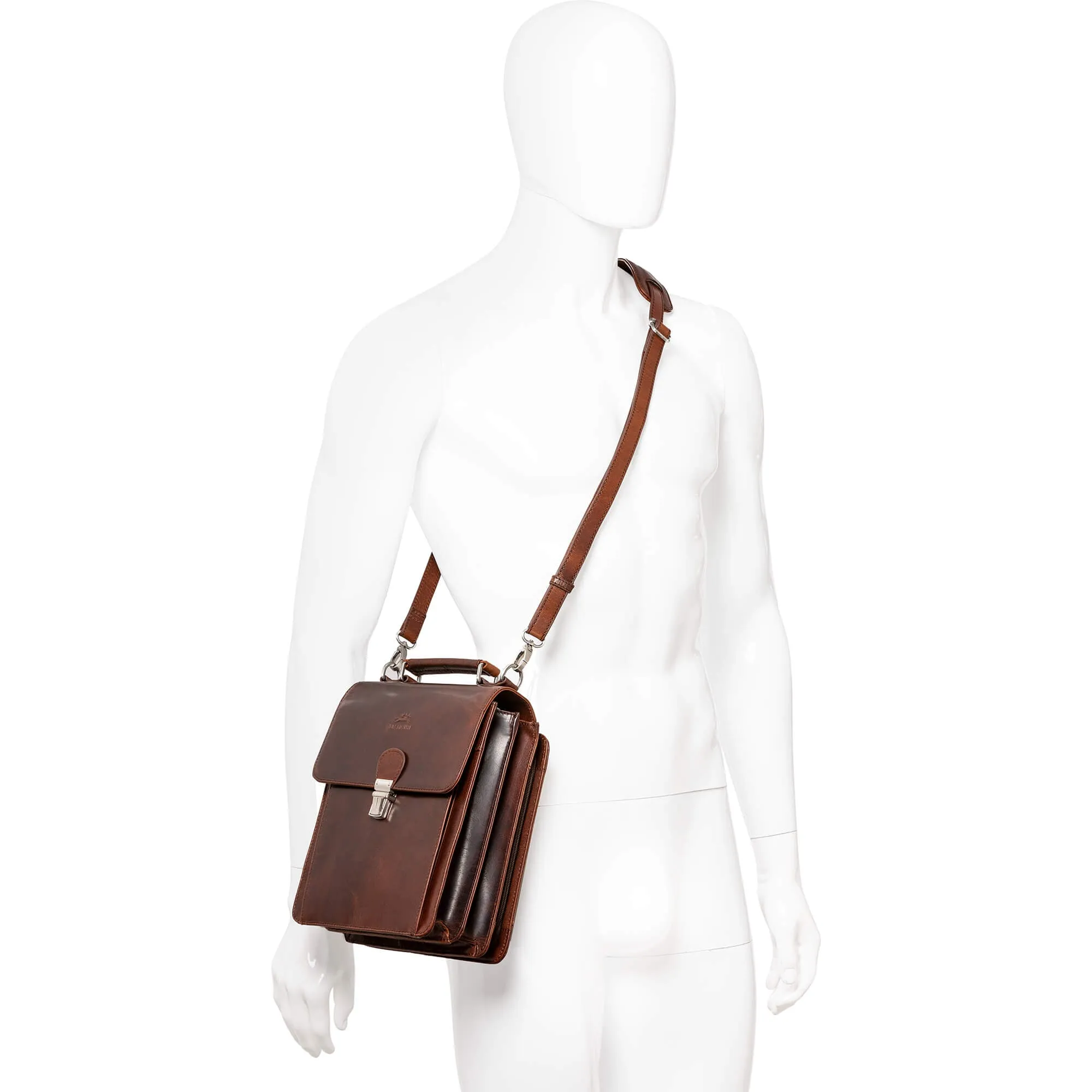 Mancini Buffalo Unisex Bag with Back Organizer