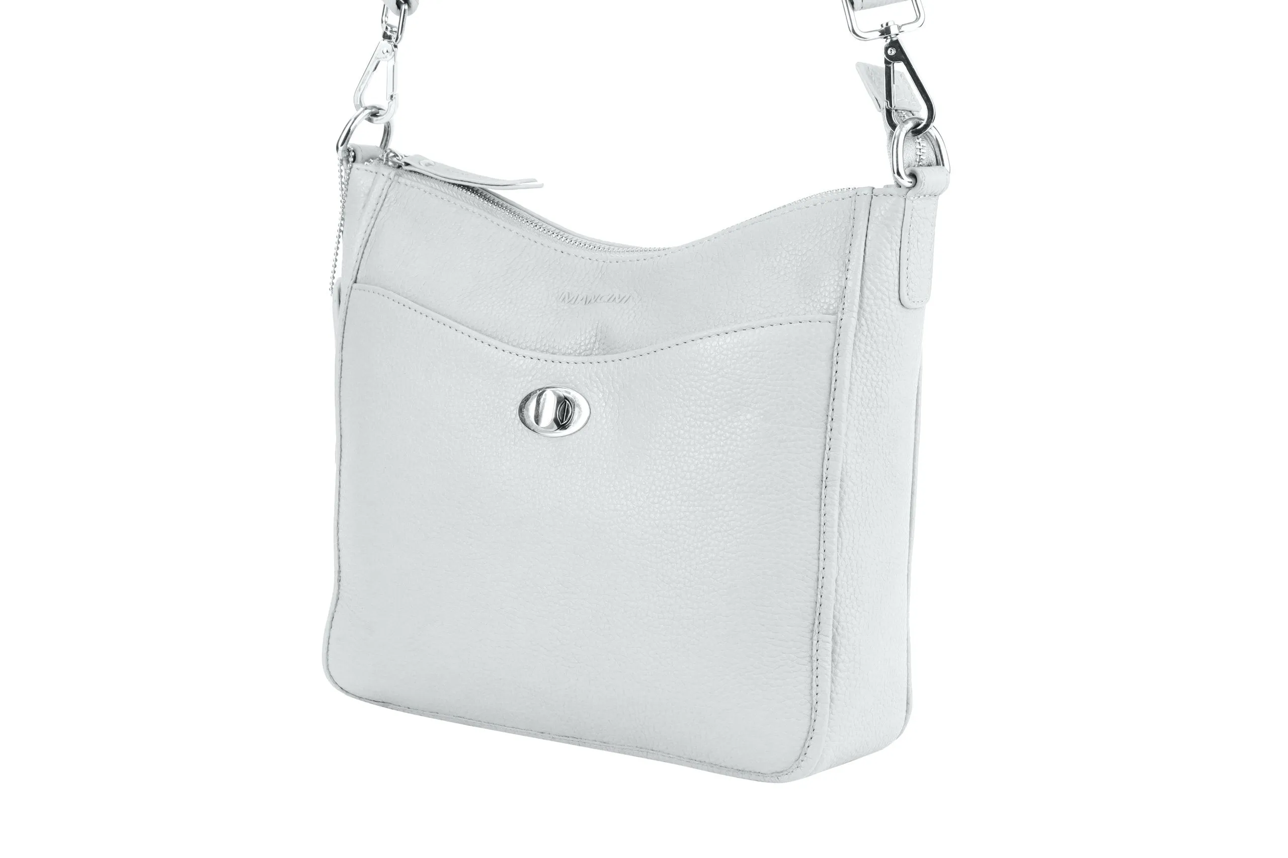 Mancini Pebbled Elizabeth Crossbody Handbag