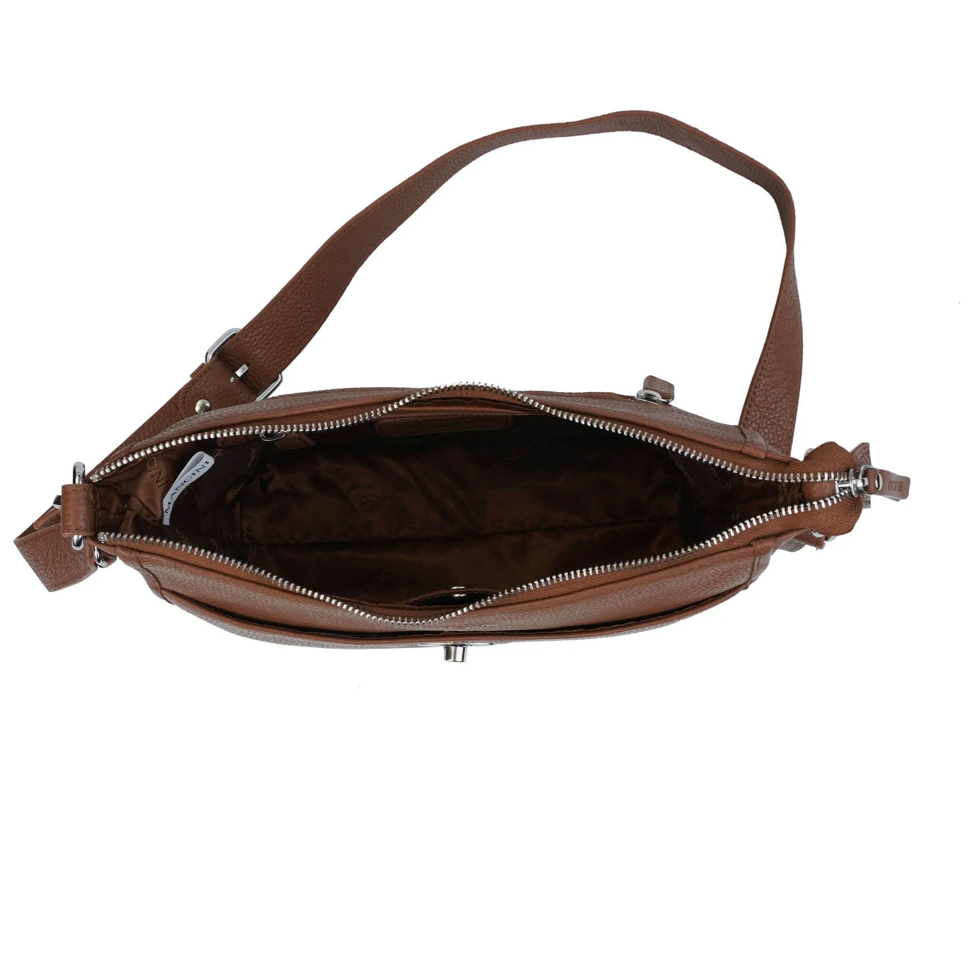 Mancini Pebbled Elizabeth Crossbody Handbag