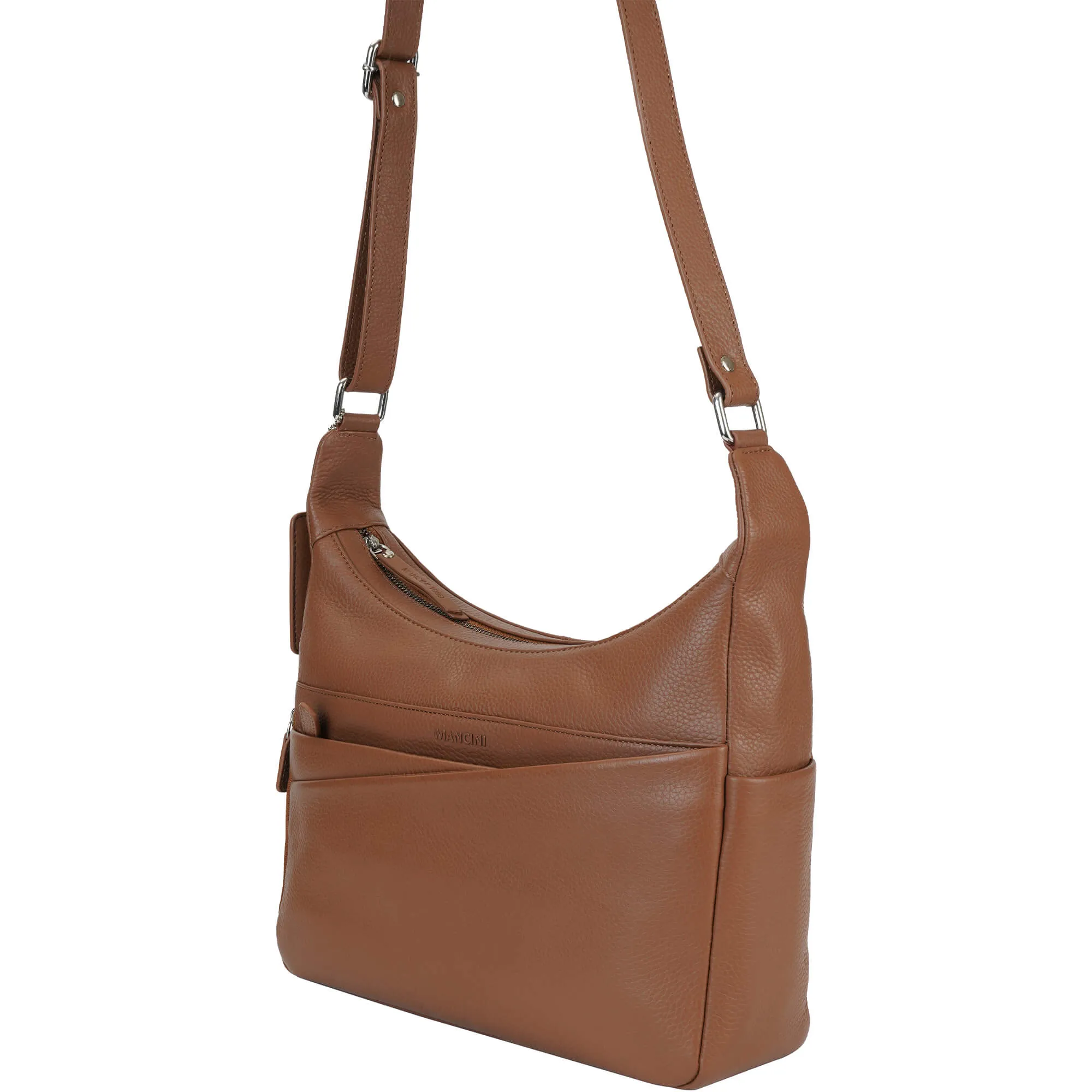 Mancini Pebbled June Crossbody Handbag