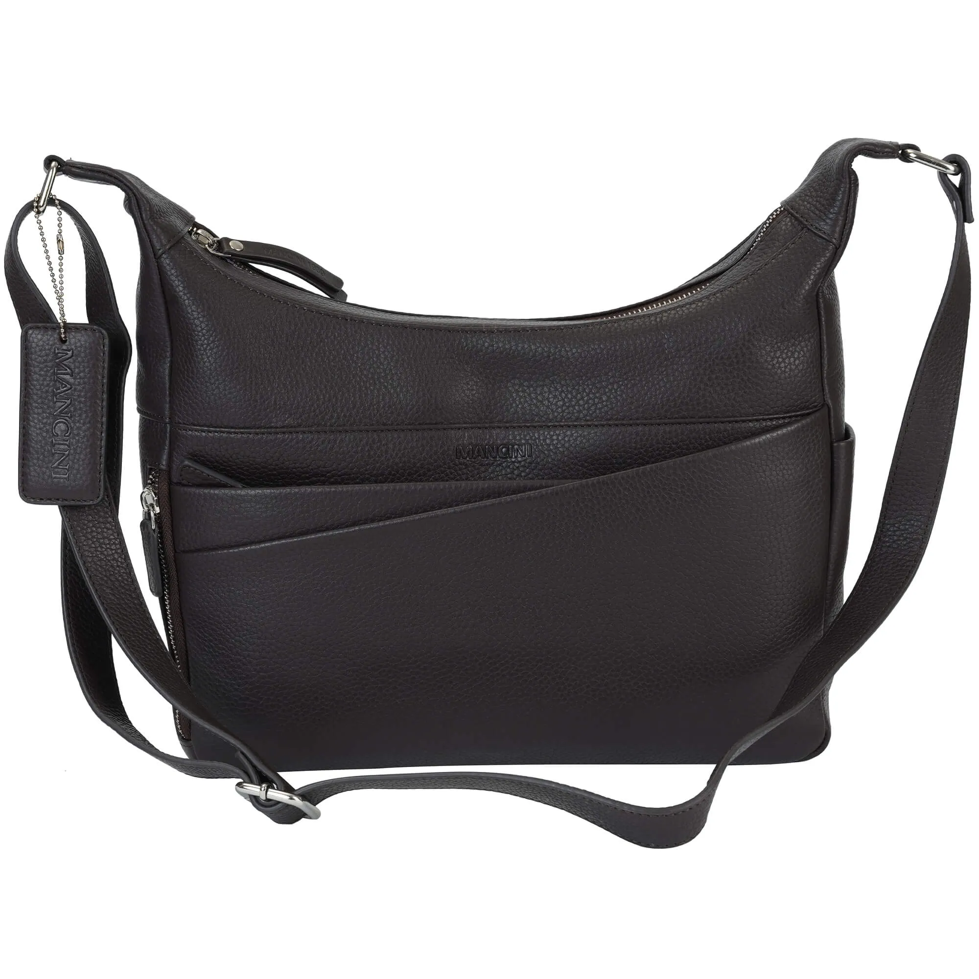 Mancini Pebbled June Crossbody Handbag
