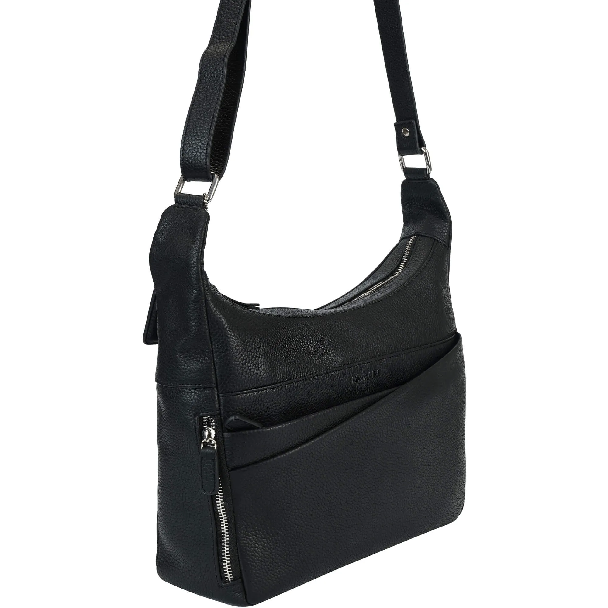 Mancini Pebbled June Crossbody Handbag