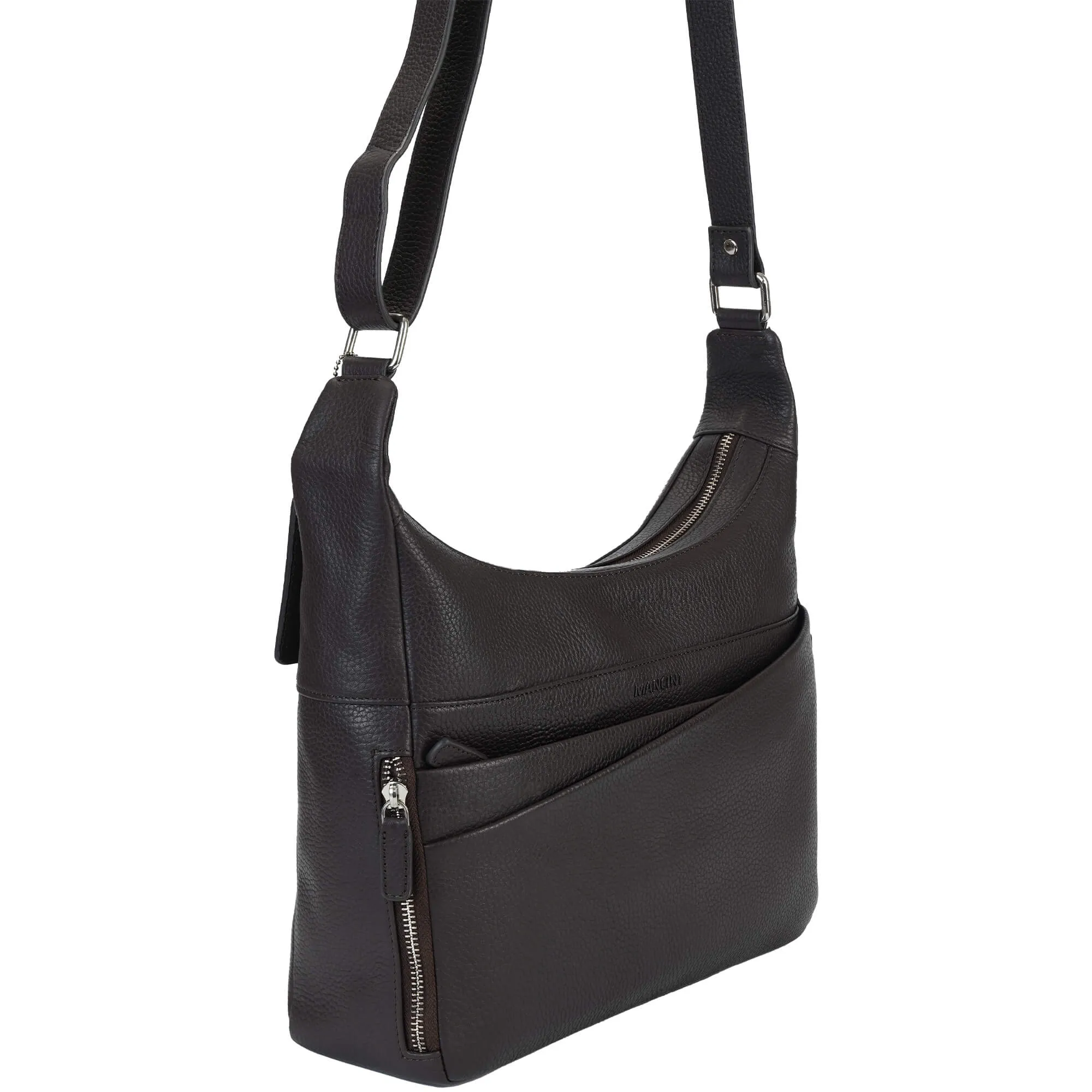 Mancini Pebbled June Crossbody Handbag