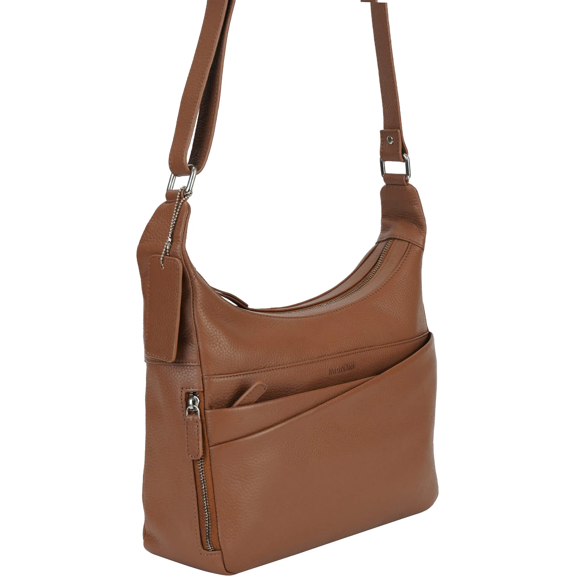 Mancini Pebbled June Crossbody Handbag