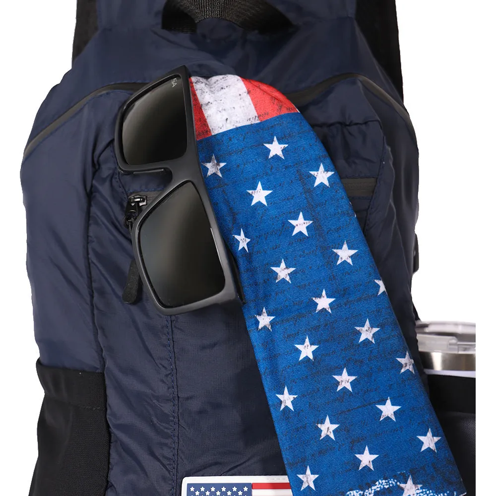 Packable Backpack | American Flag | Navy