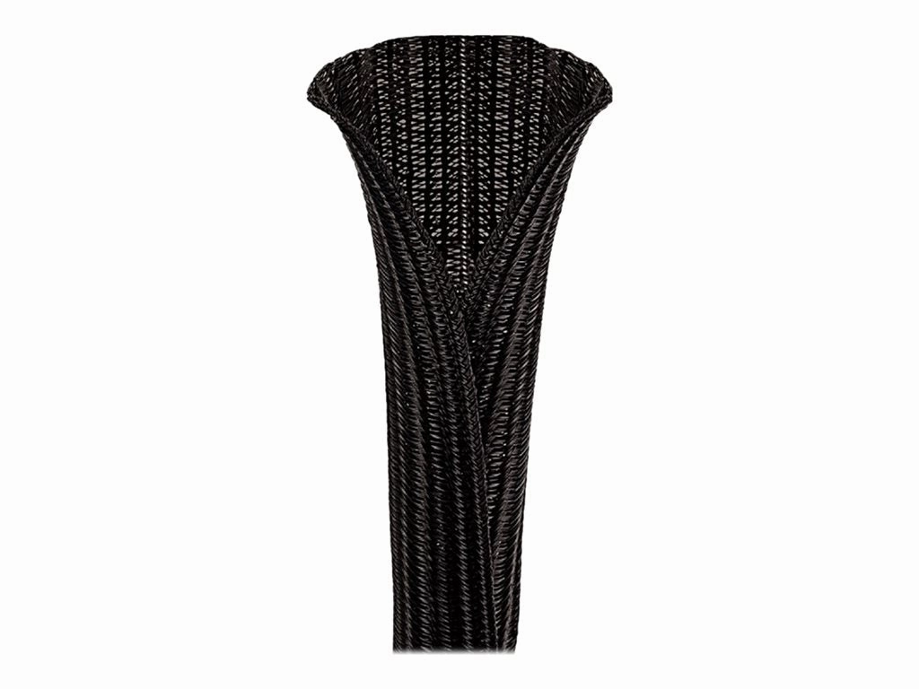 Panduit Pan-Wrap - Cable braided expandable sleeving - 75 ft - black SE125PS-LQR0