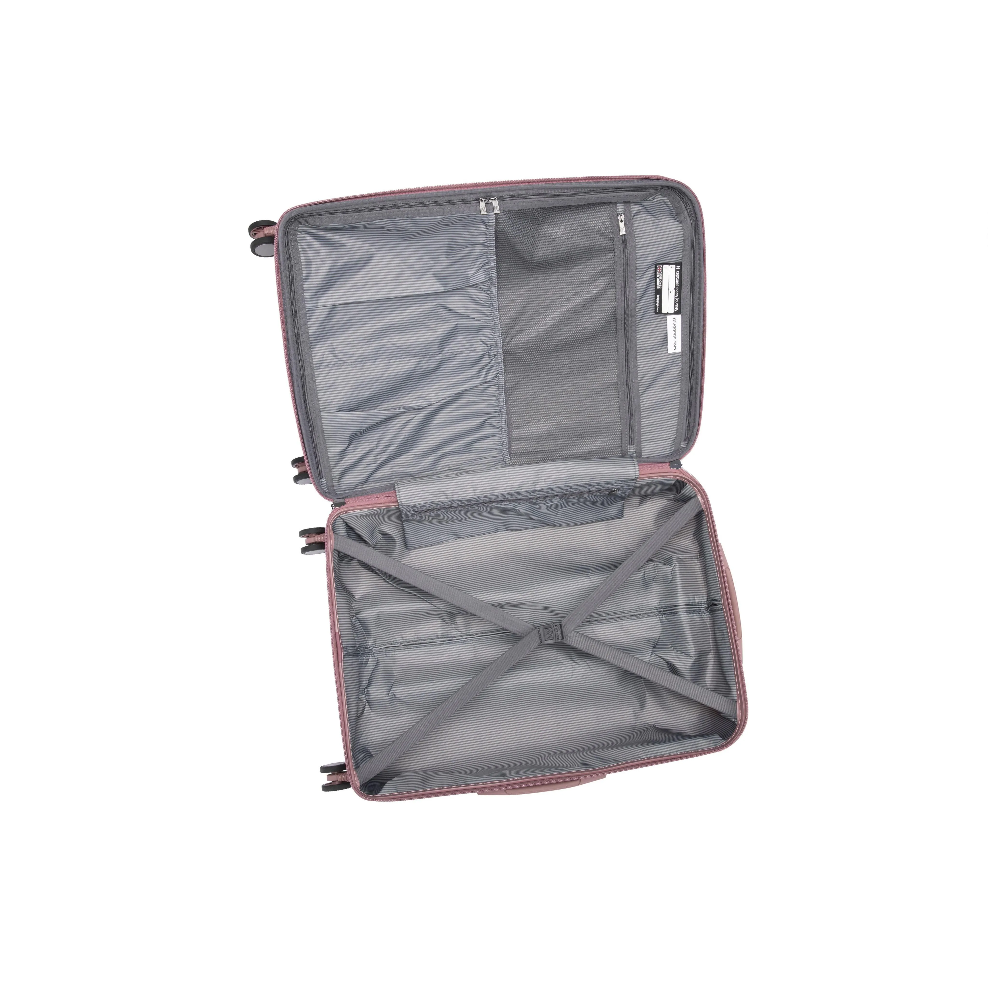 Prosperous 3 Piece Hardside 8 Wheel Expandable Spinner Set (Cameo Blush)