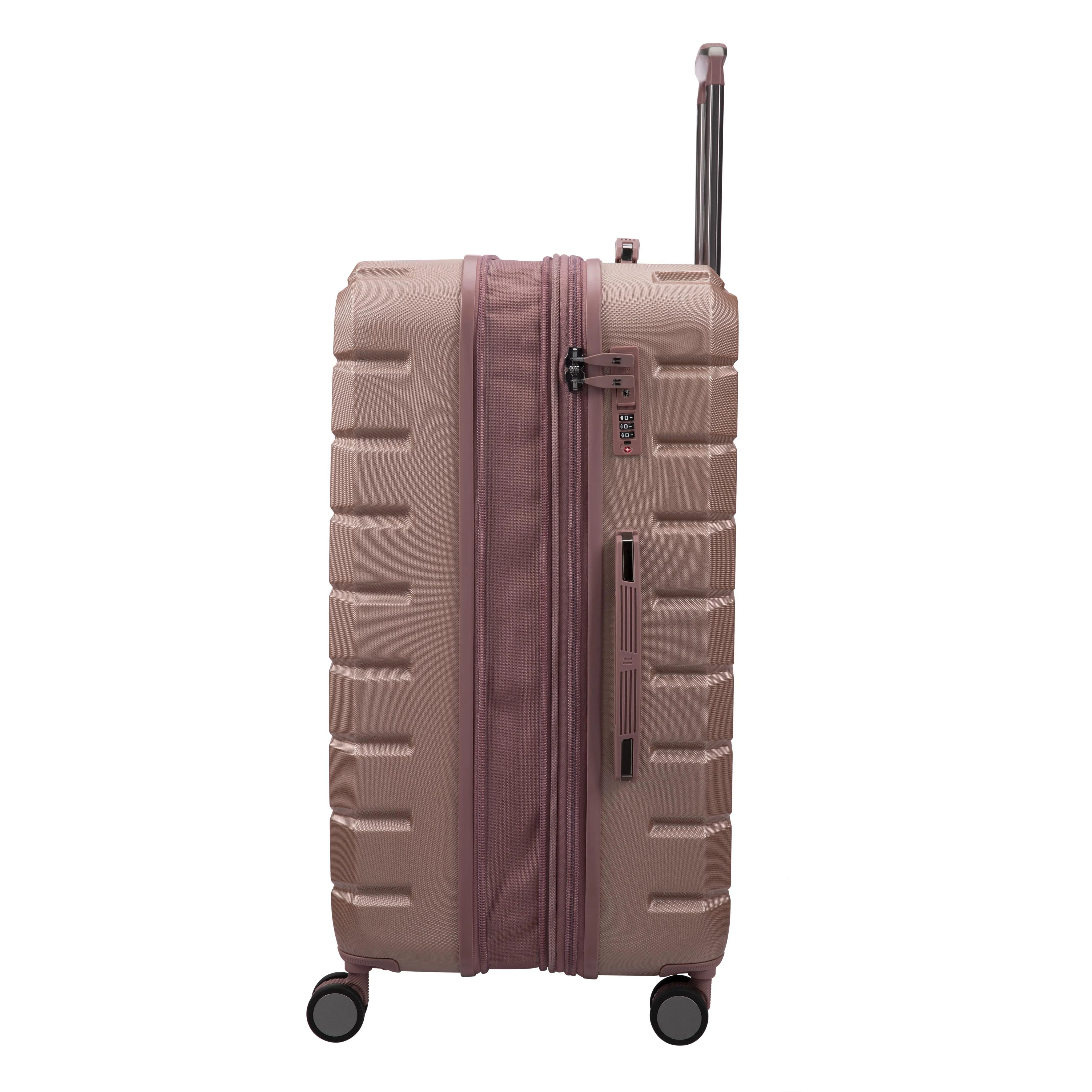 Prosperous 3 Piece Hardside 8 Wheel Expandable Spinner Set (Cameo Blush)