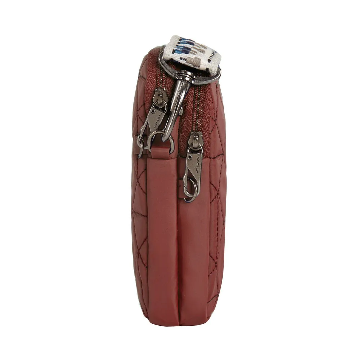 Travelon Anti-Theft Boho 2 Compartment Phone Crossbody - Geo Paprika