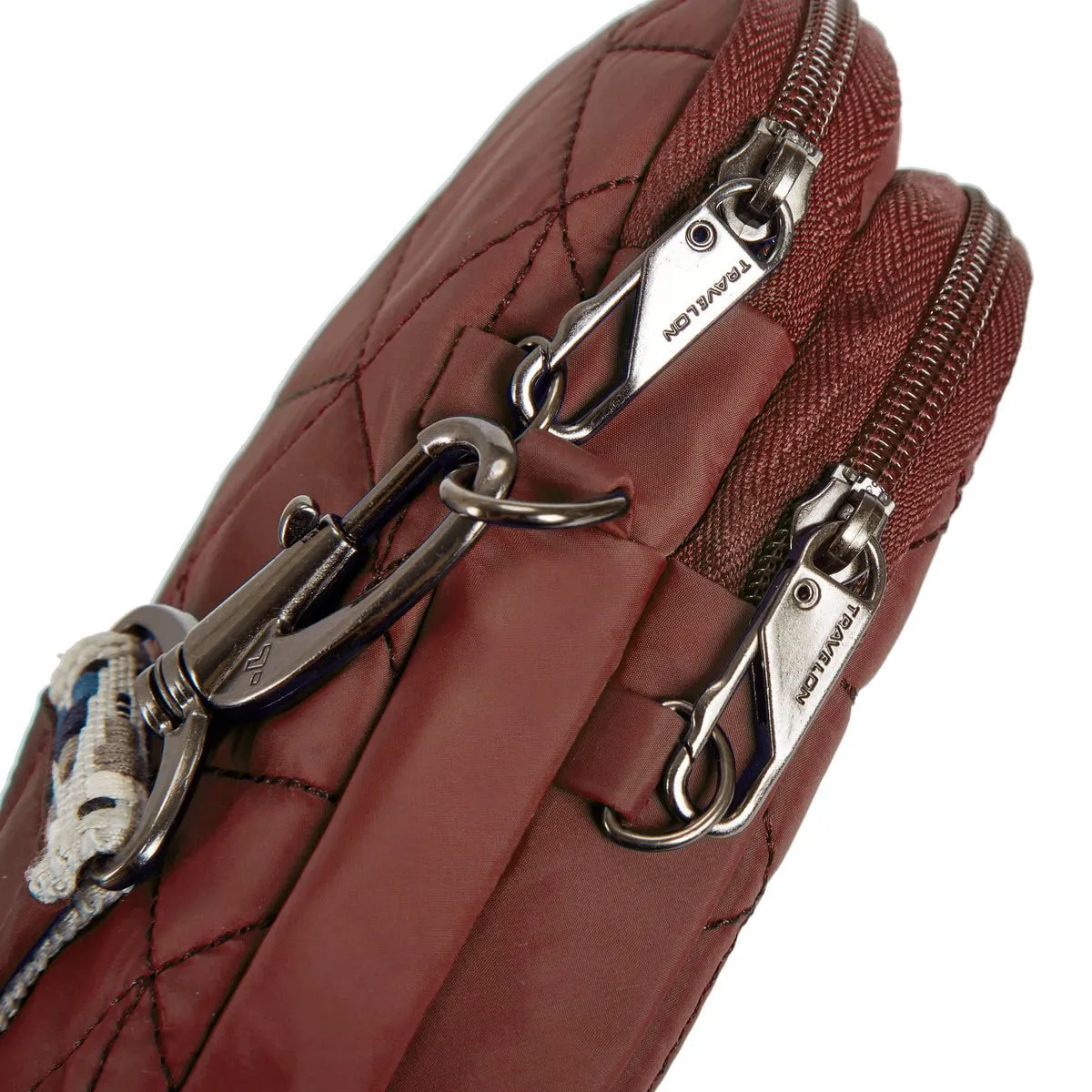 Travelon Anti-Theft Boho 2 Compartment Phone Crossbody - Geo Paprika