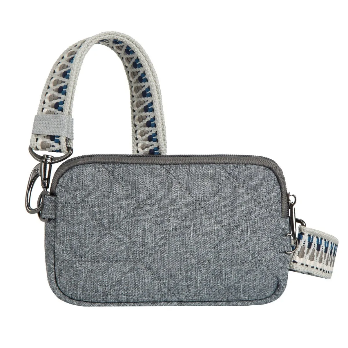 Travelon Anti-Theft Boho Phone Sling - Geo Gray Heather