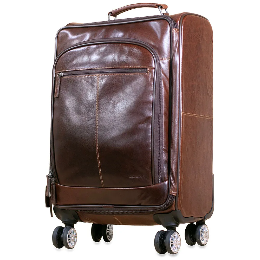 Voyager Leather 22” Wheeler - Brown